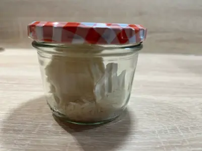 Sourdough starter stored in an airtight jar