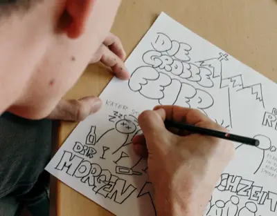 Finishing the poster